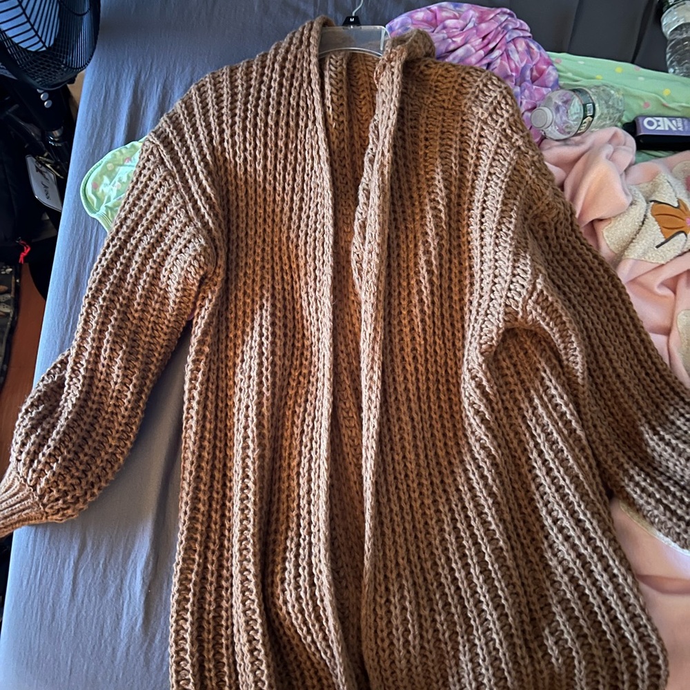 SHEIN Brown Knit Cape